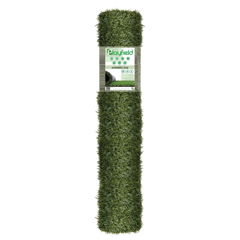 Natco PRT043056-5X7 Artificial Grass Rug, Fescue, Turf, Dark Green
