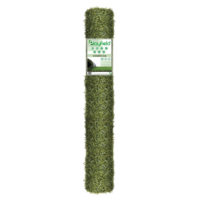 Natco PRT2236-3X8 Series Artificial Grass Rug, 10 ft L x 3 ft W Dimensions, Verdure, Turf, Dark Green