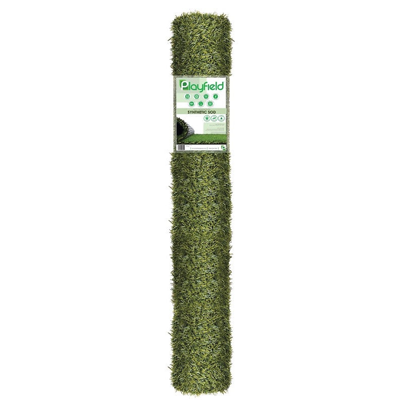 Natco PRT2236-7.6X10 Series Artificial Grass Rug, 10 ft L x 7.6 ft W Dimensions, Verdure, Turf, Dark Green