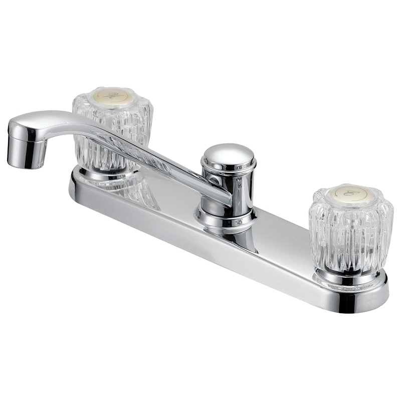 Boston Harbor GU-F8020002CP-LF Kitchen Faucet, 1.8 gpm, 3-Faucet Hole, Metal/Plastic, Chrome Plated, Deck Mounting