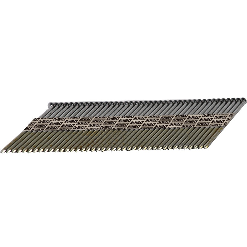 DEWALT DPT-12D120FH Series Framing Nail, Paper Tape Collation, 3-1/4 in L, 30 Gauge, Steel, Bright, 0.12 in Diameter