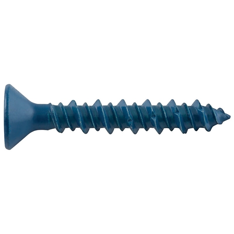 DeWALT UltraCon+ Series DFM12740 Concrete Screw Anchor, 3/16 in Dia, 1-1/4 in L, Carbon Steel, Zinc Stalgard, 100/BX
