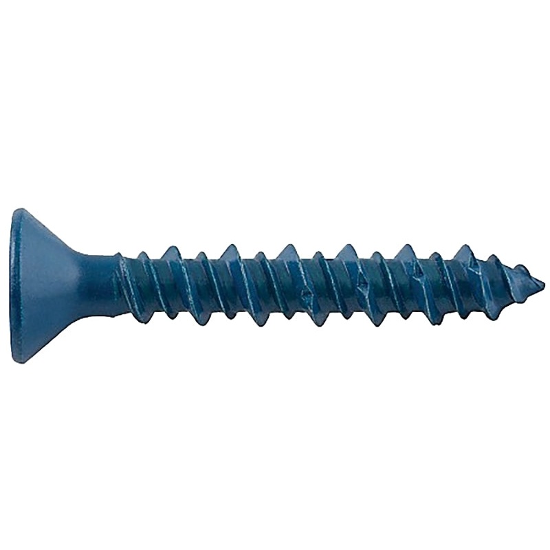 DeWALT UltraCon+ Series DFM12766 Concrete Screw Anchor, 1/4 in Dia, 2-3/4 in L, Carbon Steel, Zinc Stalgard, 100/BX