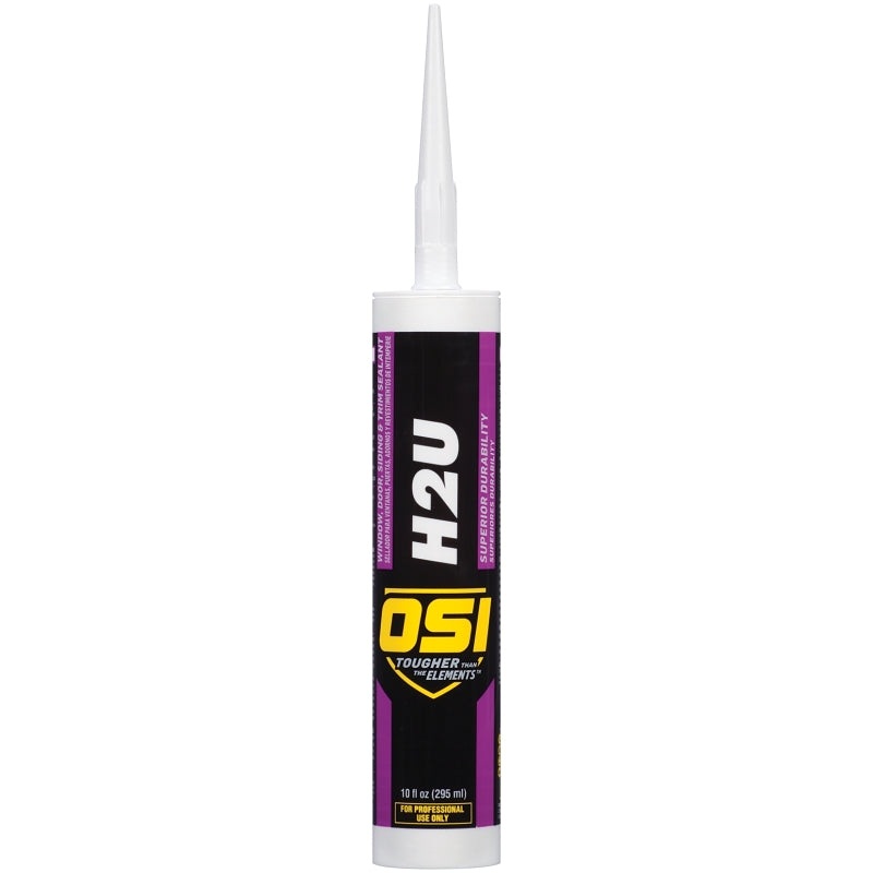 OSI 1256934 Window/Door/Siding Sealant, White, 1 to 14 Days Curing, >40 deg F, 10 fl-oz Cartridge