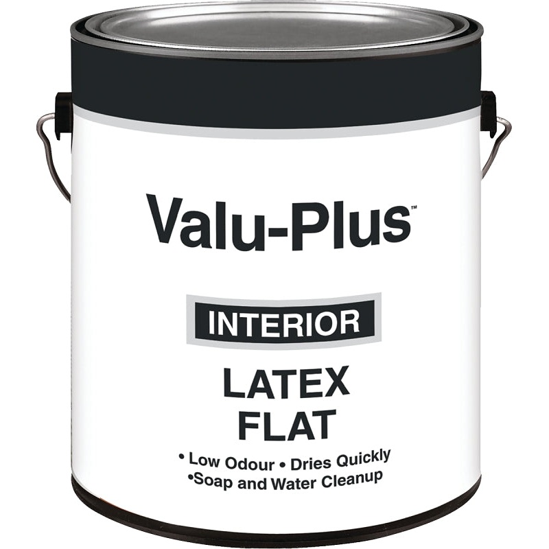 Valspar Value-Plus 2561GAL Interior Paint, Flat, Antique White, 1 gal Can