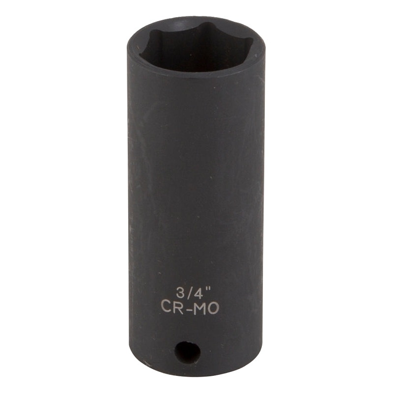 Vulcan MT6580117 Deep Impact Socket, 3/4 in Socket, 3/8 in Drive, Deep Drive, 6-Point, Chrome Molybdenum Steel