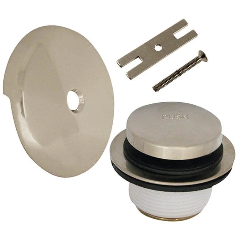 Danco 89237 Tub Drain Trim Kit, Metal, Brushed Nickel, For: 1-1/2 in and 1-3/8 in Drain Shoe Sizes