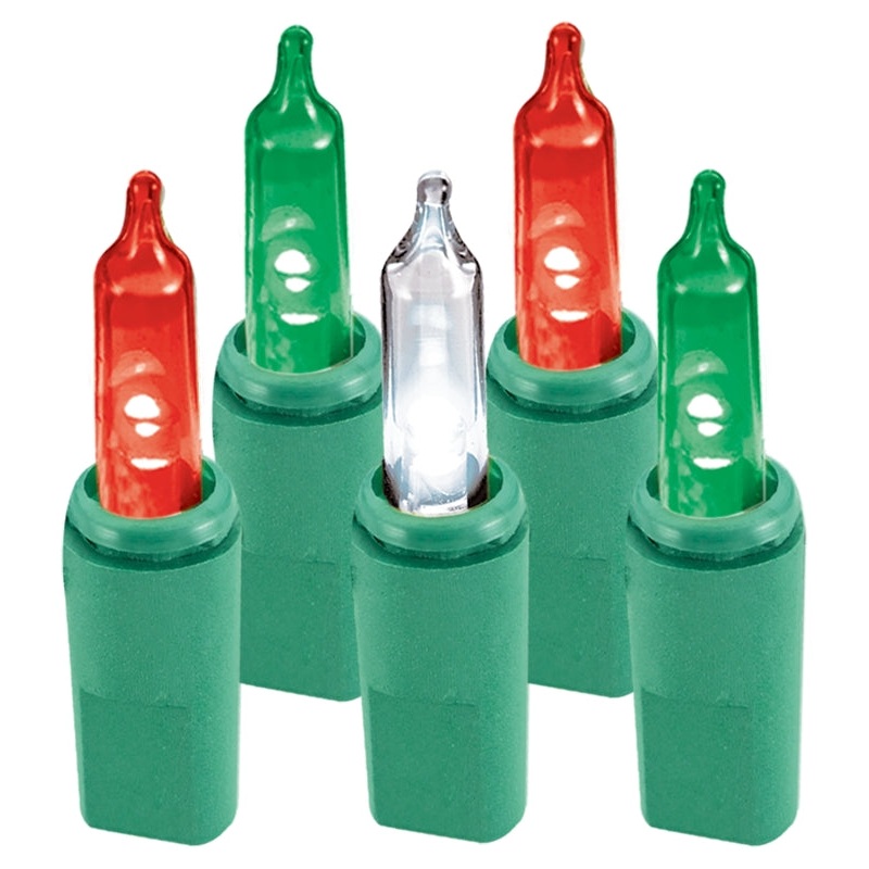 Hometown Holidays 2337-RGC/U15E326L Light Set, 4.8 (0.04 amps) W, 70-Lamp, LED Lamp, Clear/Green/Red Lamp
