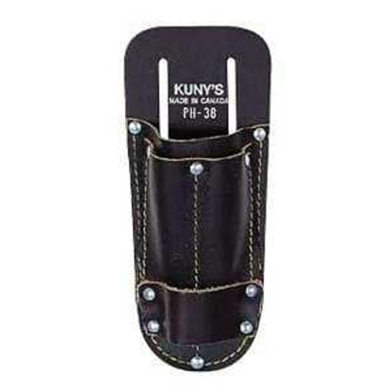 Kuny’s Tool Works Series PH38 Tool Pouch, 1-Pocket, Leather, Black, 3-1/4 in W, 9 in H
