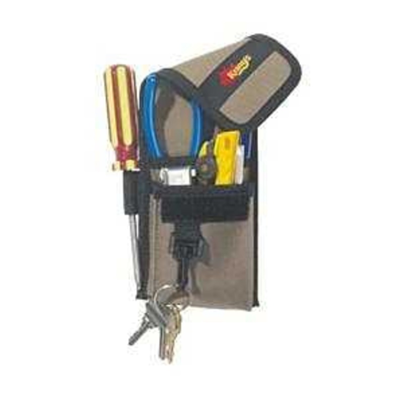 Kuny’s Tool Works Series PH47 Tool Holder, 4-Pocket, Polyester, Black, 5-1/4 in W, 8-1/2 in H