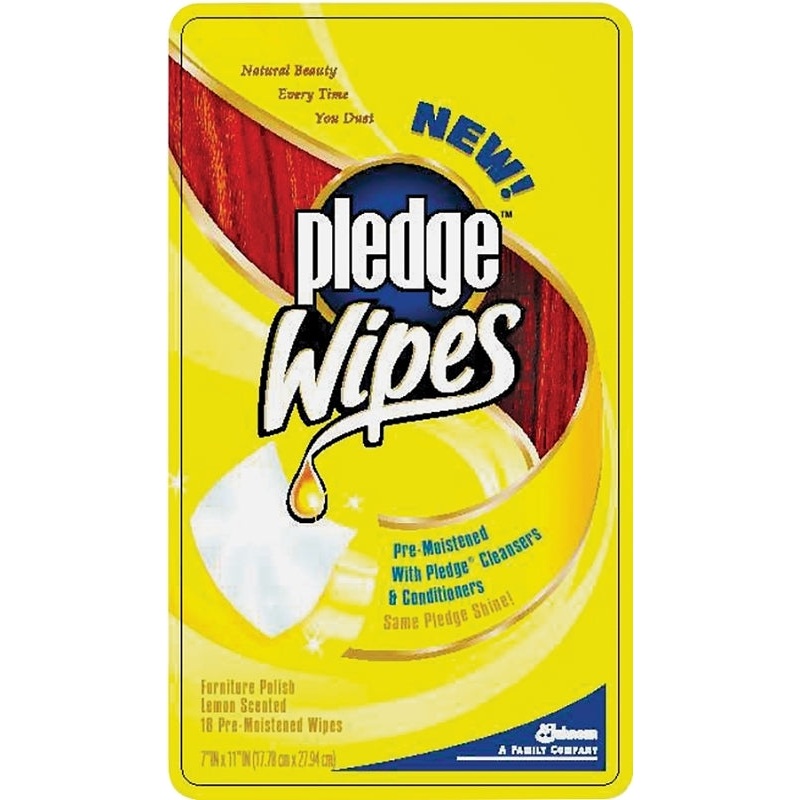 Pledge 72807 Furniture Wipe, White, Liquid, Lemon, Pleasant