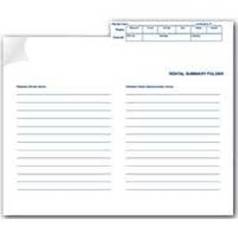 Centurion GF 1020 Rental Summary Folder, White