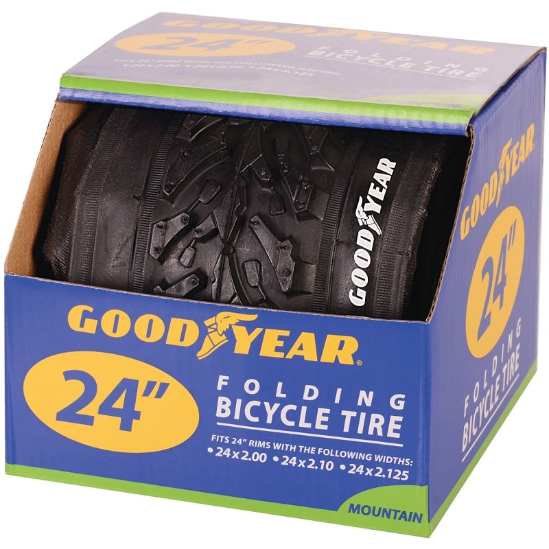 Kent 91057 Mountain Bike Tire, Folding, Black, For: 24 x 2 to 2.10 to 2-1/8 in Rim