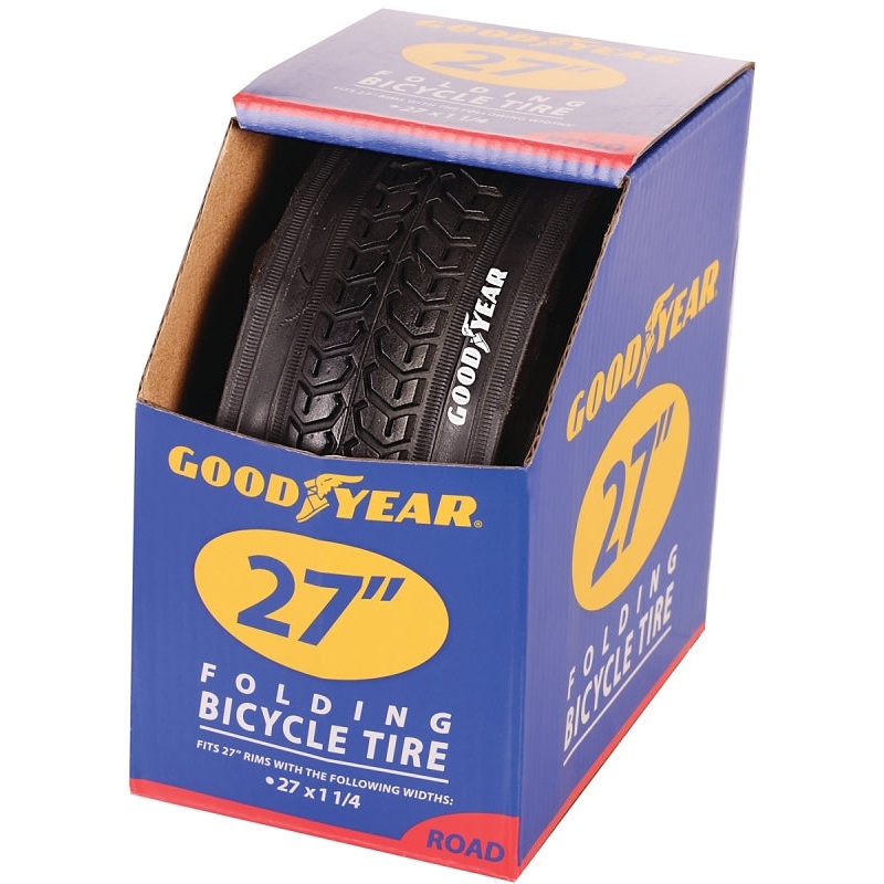 Kent 91063 Road Tire, Folding, Black, For: 27 x 1-1/4 in Rim