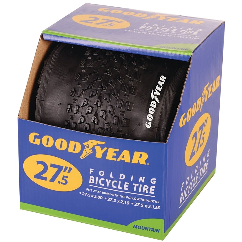 Kent 91066 Mountain Bike Tire, Folding, Black, For: 27-1/2 x 2 to 2.10 to 2-1/8 in Rim