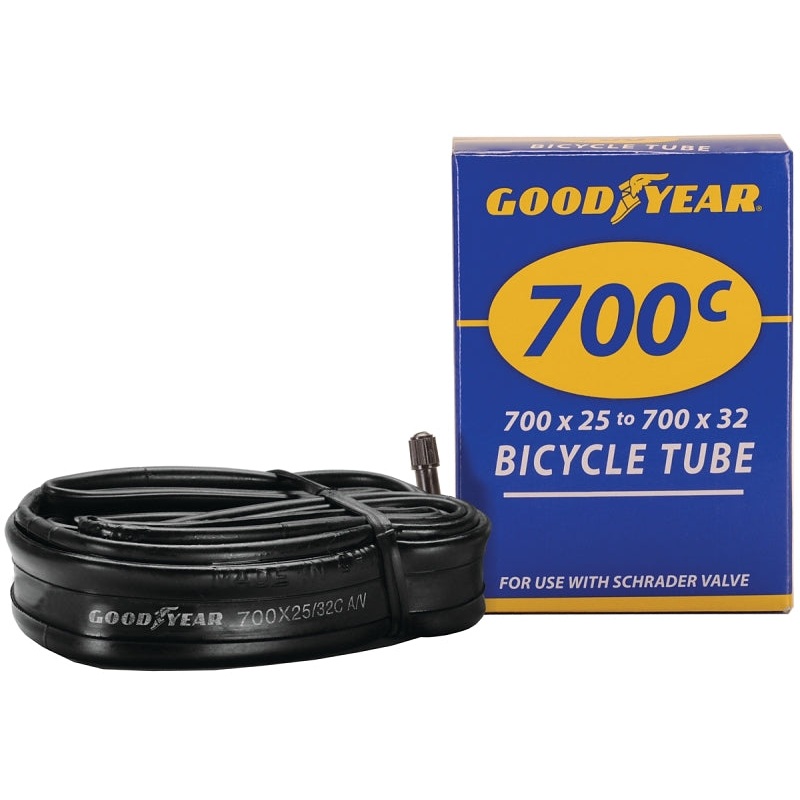 Kent 91082 Bicycle Tube, Butyl Rubber, Black, For: 700c x 25 to 32 in W Bicycle Tires