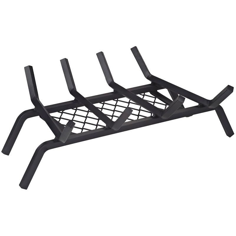 Simple Spaces LTFG-W18 18” Fireplace Grate, 4-Bar, Steel/Wrought Iron