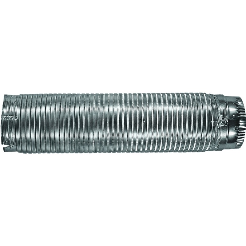 Builder’s Best E-Z-Fasten 010150 Flexible Dryer Vent Pipe Male Snap-Lock, 5 ft L, Aluminum