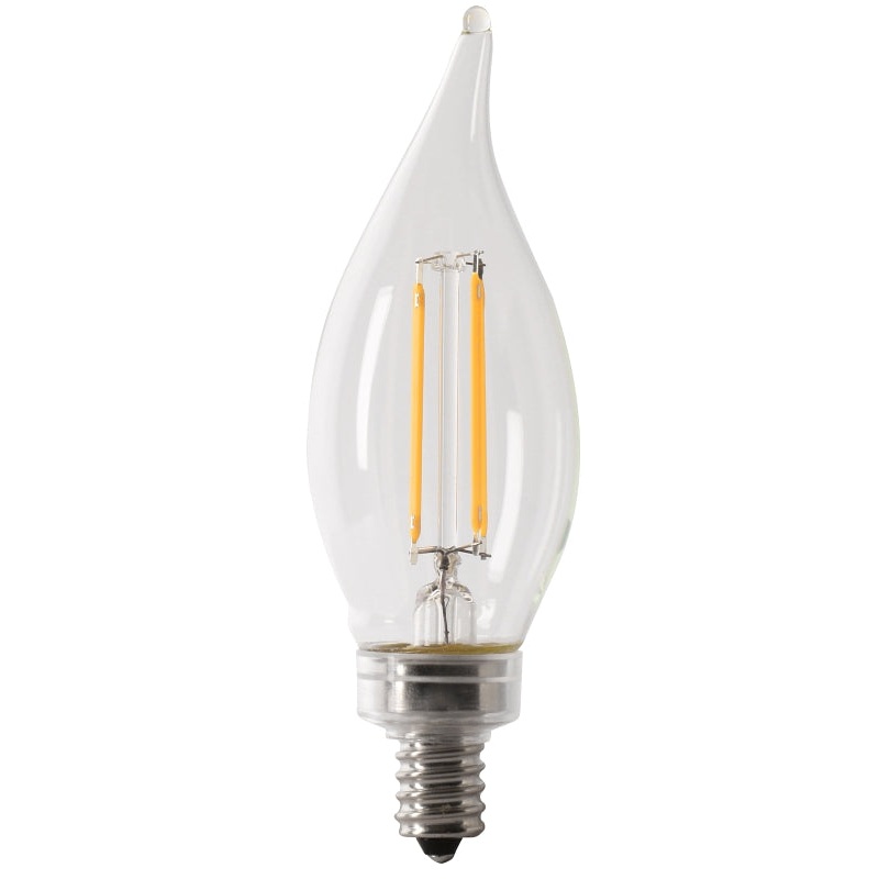 Feit Electric CFC60/950CA/FIL/6 LED Bulb, Decorative, 500 Lumens, 5.5 W, Flame Tip Lamp, 60 W Equivalent, Daylight