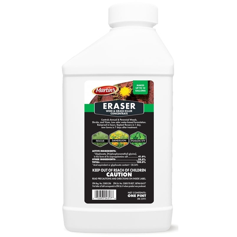 Martin’s 82004317 Weed and Grass Killer, Liquid, Clear, 1 pt