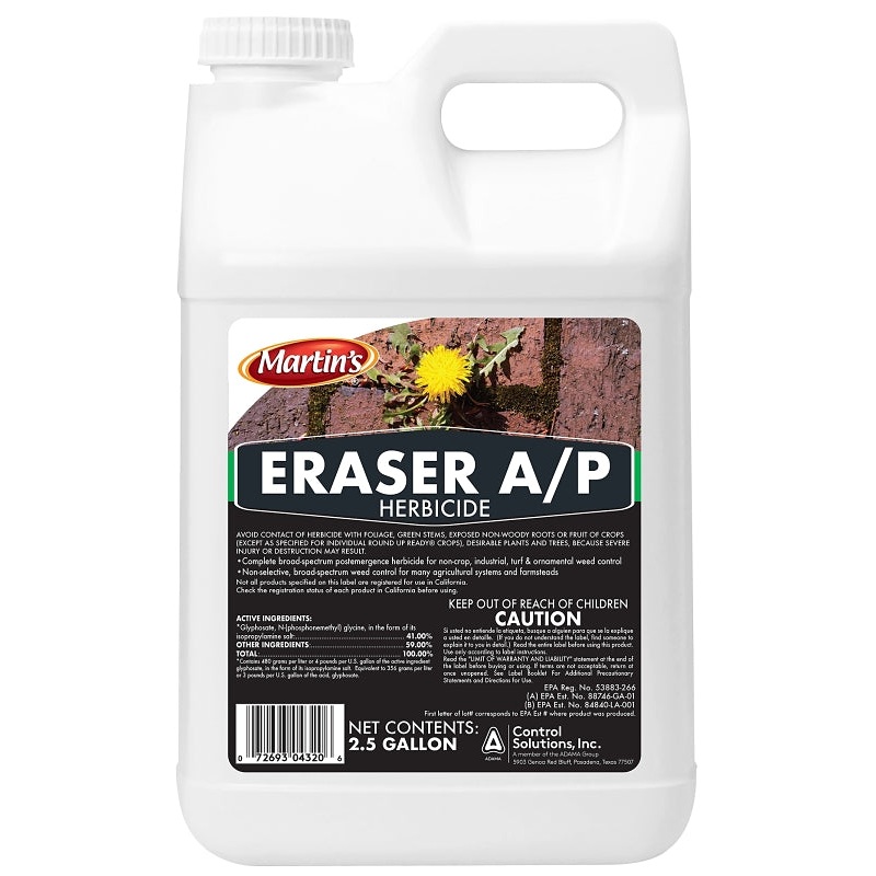 Martin’s 82004320 Weed and Grass Killer, Liquid, Clear, 2.5 gal