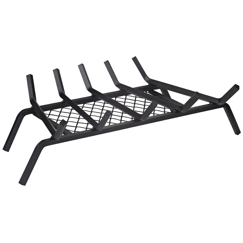 Simple Spaces LTFG-W23 23” Fireplace Grate, 5-Bar, Steel/Wrought Iron
