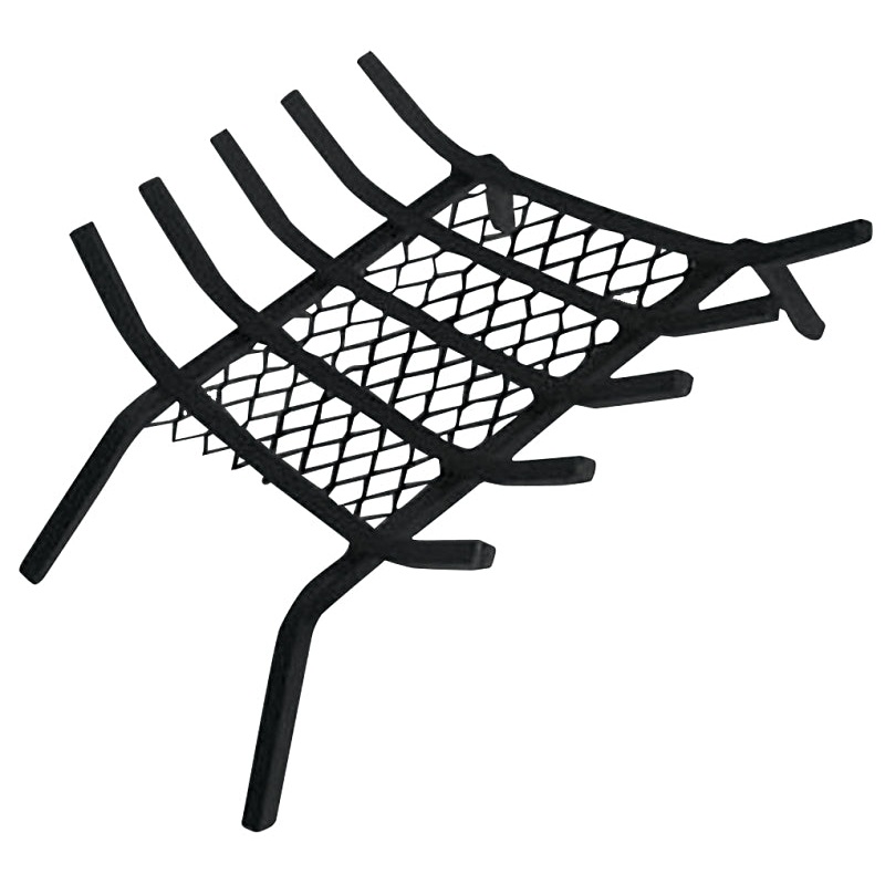 Simple Spaces LTFG-W27 27” Fireplace Grate, 5-Bar, Steel/Wrought Iron