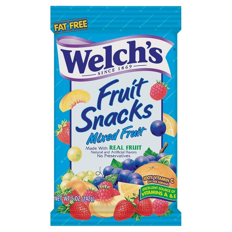 Welch’s WMF12 Fruit Snack, Mixed Fruit Flavor, 5 oz Bag