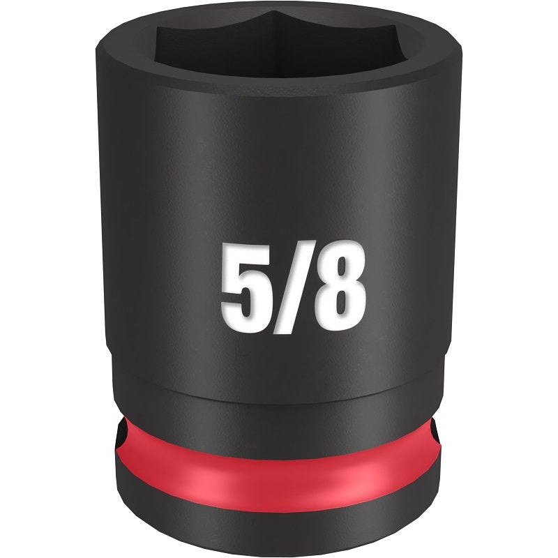 Milwaukee SHOCKWAVE Impact Duty Series 49-66-6108 Shallow Impact Socket, 5/8 in Socket, 3/8 in Drive, Square Drive