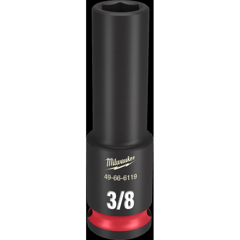 Milwaukee SHOCKWAVE Impact Duty Series 49-66-6119 Deep Impact Socket, 3/8 in Socket, 3/8 in Drive, Square Drive