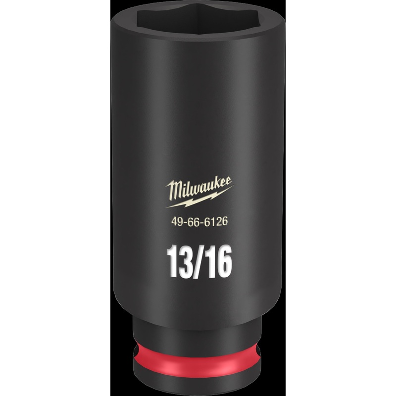 Milwaukee SHOCKWAVE Impact Duty Series 49-66-6126 Deep Impact Socket, 13/16 in Socket, 3/8 in Drive, Square Drive