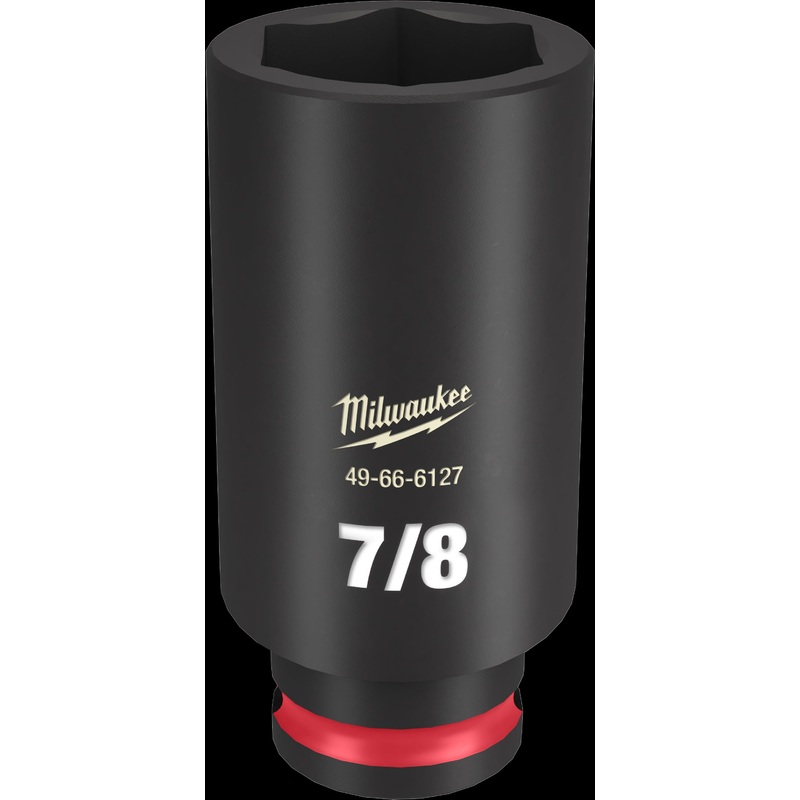 Milwaukee SHOCKWAVE Impact Duty Series 49-66-6127 Deep Impact Socket, 7/8 in Socket, 3/8 in Drive, Square Drive