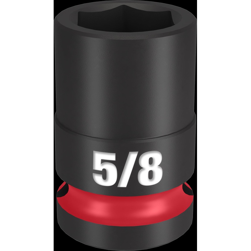 Milwaukee SHOCKWAVE Impact Duty Series 49-66-6204 Shallow Impact Socket, 5/8 in Socket, 1/2 in Drive, Square Drive