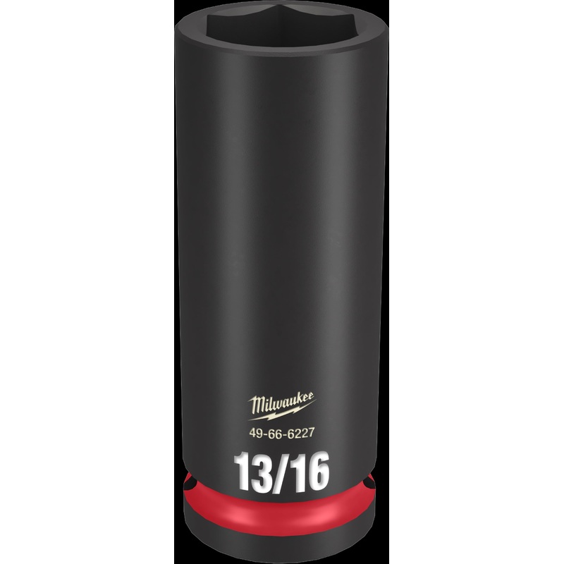 Milwaukee SHOCKWAVE Impact Duty Series 49-66-6227 Deep Impact Socket, 13/16 in Socket, 1/2 in Drive, Square Drive