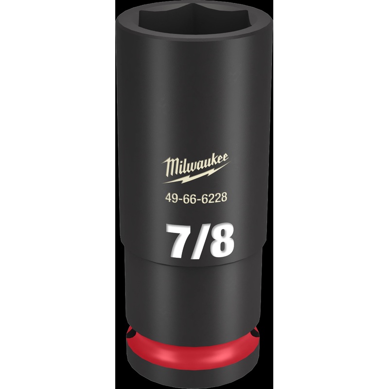Milwaukee SHOCKWAVE Impact Duty Series 49-66-6228 Deep Impact Socket, 7/8 in Socket, 1/2 in Drive, Square Drive