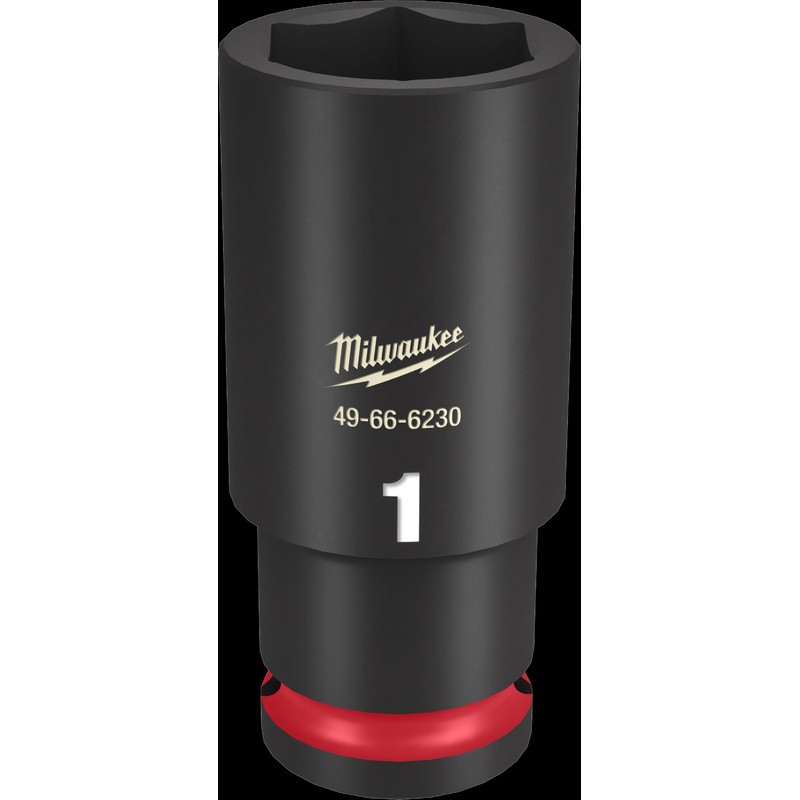 Milwaukee SHOCKWAVE Impact Duty Series 49-66-6230 Deep Impact Socket, 1 in Socket, 1/2 in Drive, Square Drive, 6-Point