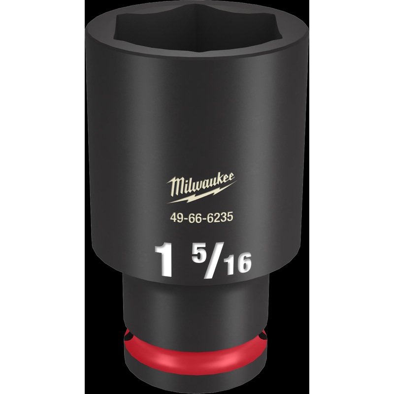 Milwaukee SHOCKWAVE Impact Duty Series 49-66-6235 Deep Impact Socket, 1-5/16 in Socket, 1/2 in Drive, Square Drive
