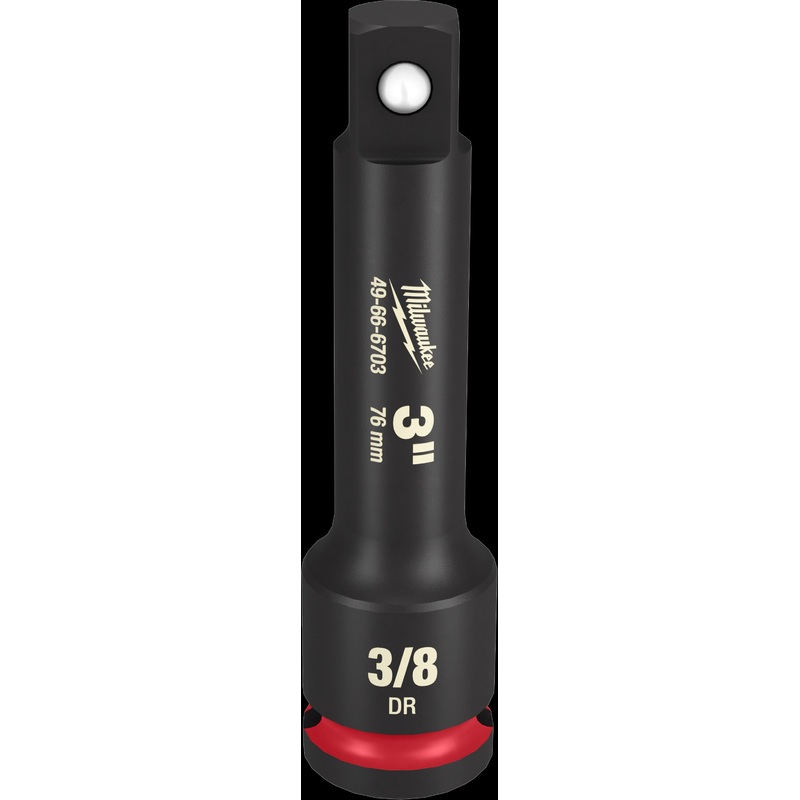 Milwaukee SHOCKWAVE Impact Duty Series 49-66-6703 Socket Extension, 3/8 in Drive, 3 in L