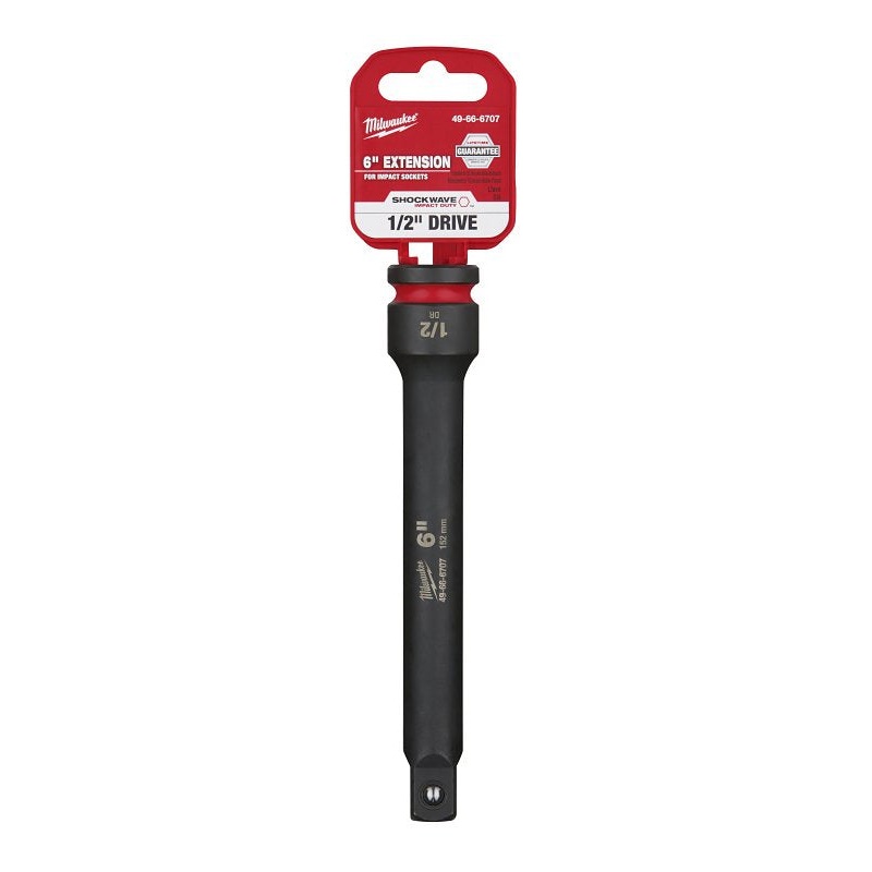 Milwaukee SHOCKWAVE Impact Duty Series 49-66-6707 Socket Extension, 1/2 in Drive, 6 in L