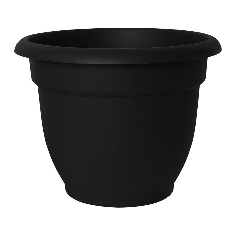 Bloem 20-56910 Planter, 11 in H, 8-1/2 in W, Plastic, Black