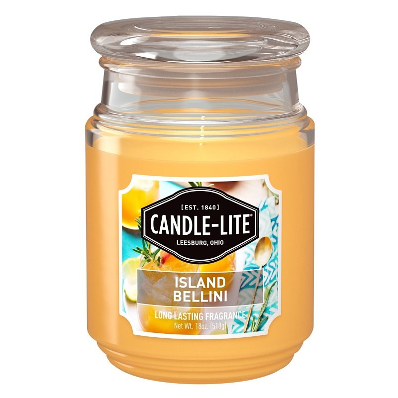 Candle-Lite 32971273 Candle, 18 oz, Island Bellini, 110 hr