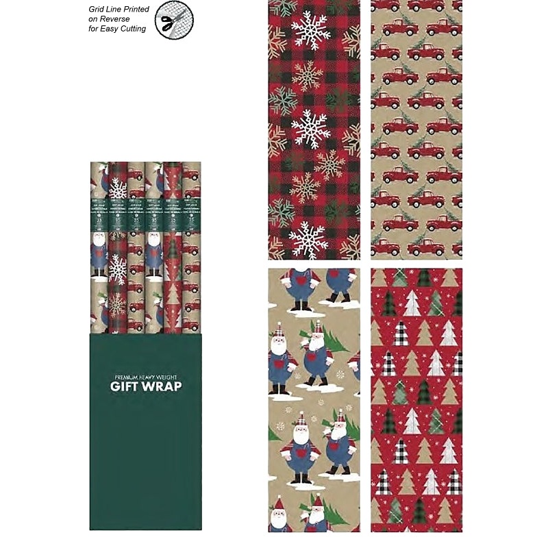 Hometown Holidays 68731 Gift Wrap Tissue, Kraft Paper, Multi-Color