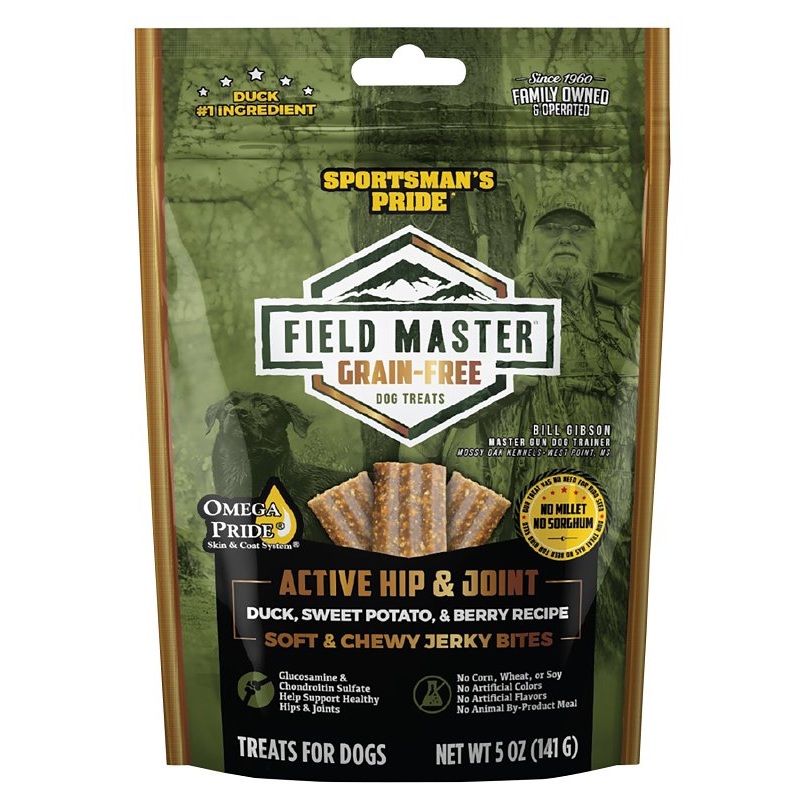 Sportsman’s Pride Field Master 10159 Hip and Joint Dog Treat, Small, Medium, Large Breed, Berry, Duck, Sweet Potato