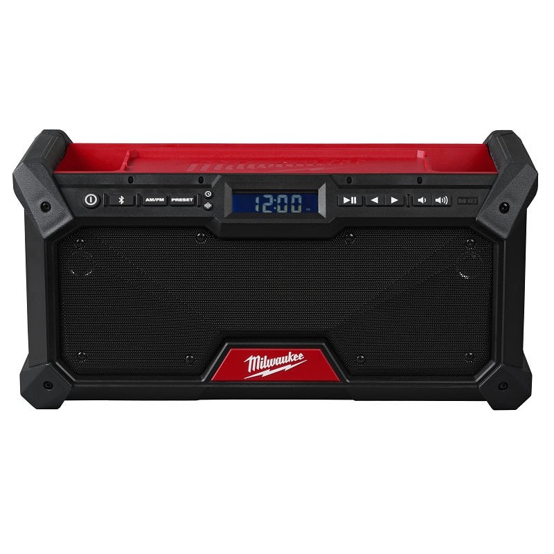 Milwaukee 2952-20 Jobsite Radio, Battery Included, 18 V, 5 Ah, 18-Channel, Bluetooth, 13 hr Battery Life