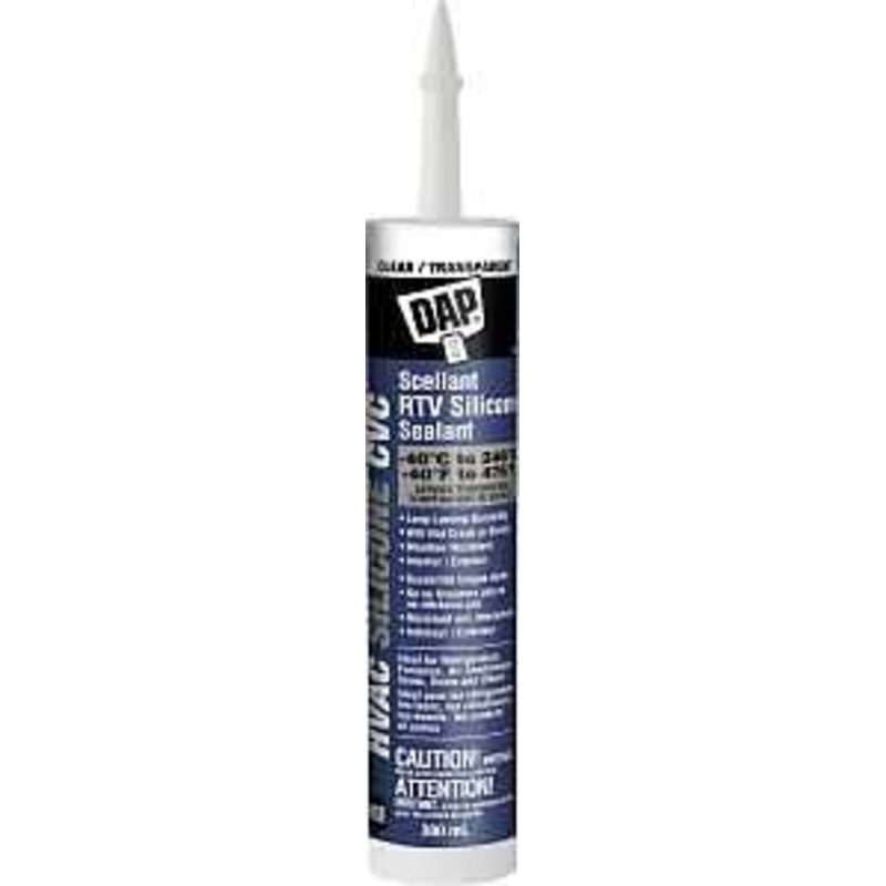 DAP 7079874327 RTV Silicone Sealant, Clear, 24 hr Curing, -18 to 38 deg C, 300 mL Cartridge