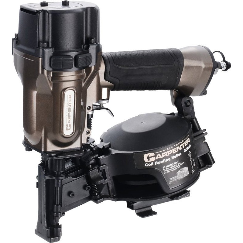 Carpenter Air Tools CCN45 Coil Roofing Nailer, 120 Magazine, Coil Collation, 0.12 in Dia x 7/8 to 1-3/4 in L Fastener