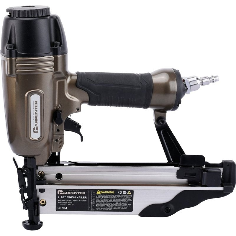 Carpenter Air Tools CFN64 Air Nailer, 100 Magazine, Strip Collation, 1 to 2-1/2 in Fastener