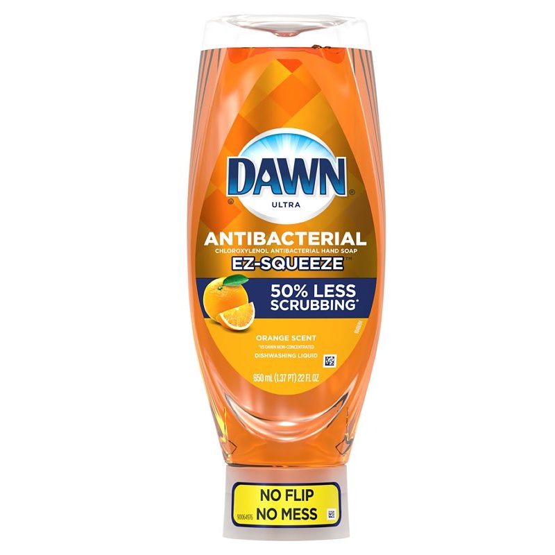 Dawn 52068 Antibacterial Hand Soap, 22 fl-oz Bottle, Liquid, Orange, Clear Orange