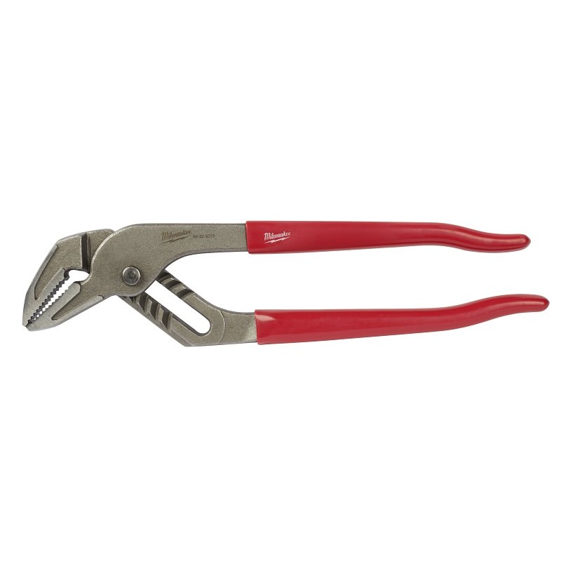Milwaukee 48-22-6510 Tongue and Groove Plier, 10 in OAL, 2 in Jaw Opening, Red Handle, Ergonomic Handle, 1/2 in W Jaw