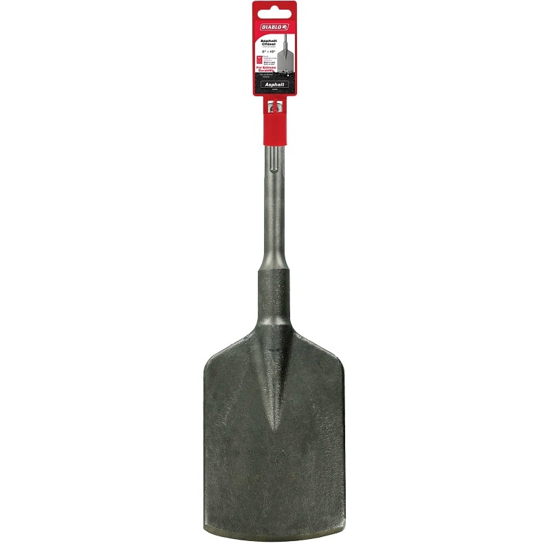 Diablo DMAMXCH1080 Asphalt Cutter, 5 in W Tip, Chisel Tip, SDS Max Shank, 15 in OAL